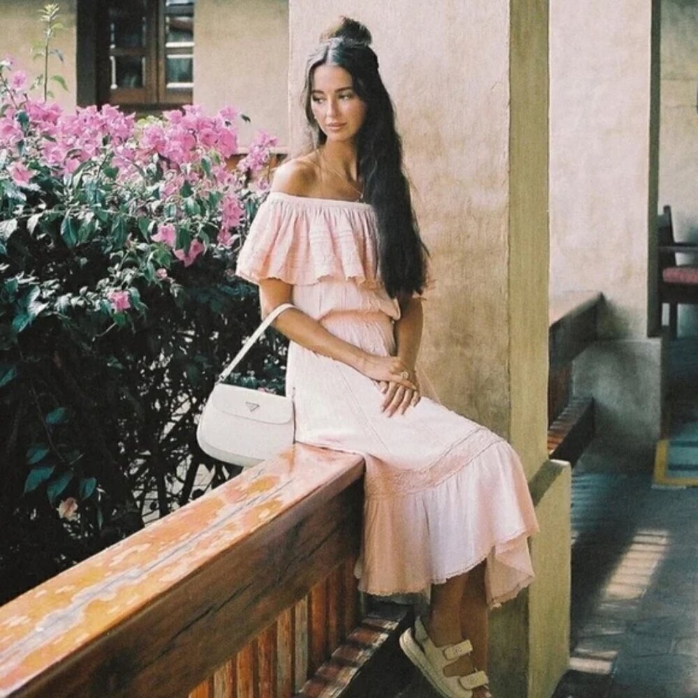 ๐SPELL & THE GYPSY๐ Cassie Lace Gown ~ Petal Pink Medium M NWT